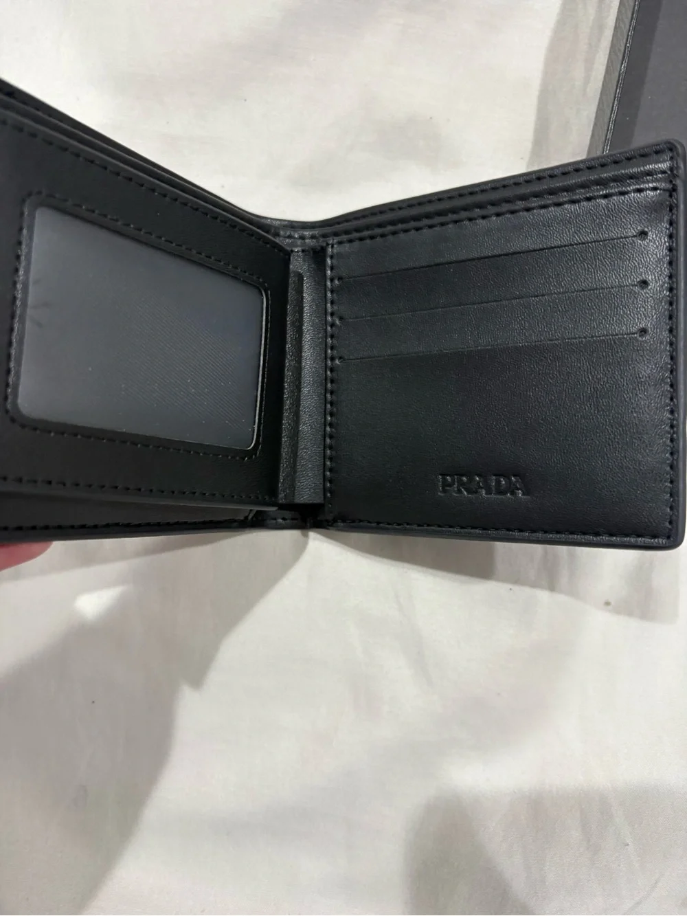 Prada Black Saffiano Logo Accessory Box
